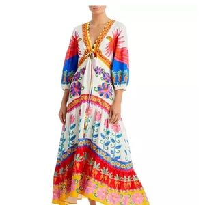 Farm Rio Vivid Garden Maxi Dress Medium